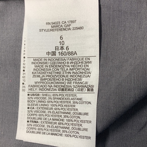 Gap Classic Blazer Lightweight Jacket Black Size 6 - Picture 7 of 12